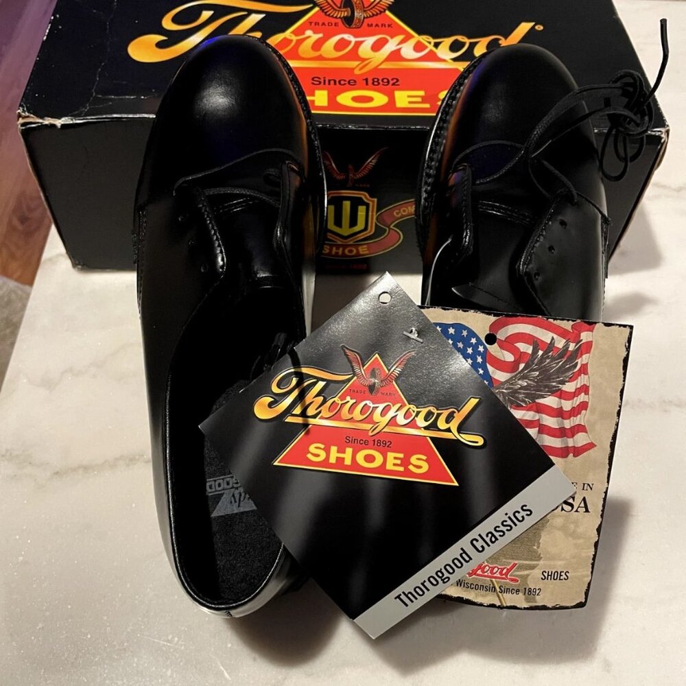 WOMENS THOROGOOD CLASSIC LEATHER OXFORD UNIFORM SHOES, SIZE 10M 534-6047 NIB